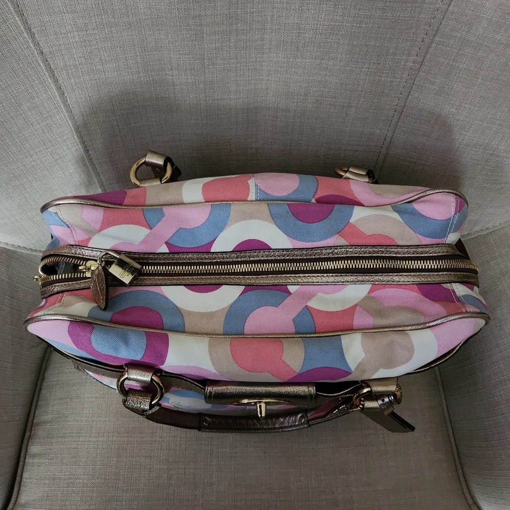 Coach Metallic and Multicolor Satchel - Picture 14 of 16